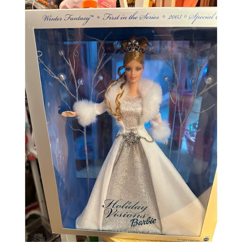 Holiday Visions Barbie Doll Blonde Winter Fantasy Special Edition 2003 NIB
